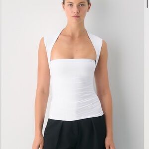 Aritzia White Women's contour flourish top